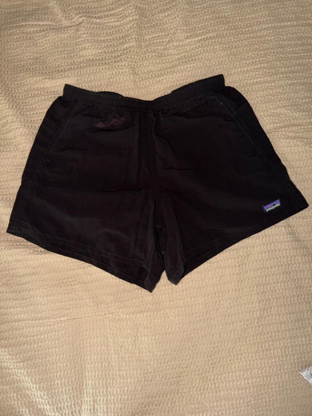 Patagonia Black Women's Athletic Shorts with Small Logo